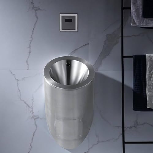 Orinatoio a parete, orinatoio a scarico commerciale per gli uomini, Orinatoi in acciaio inox, Orinatoio di lavaggio, Orinatoio per bagno domestico, Orinatoio con sensore a parete(Silver,Urinato+