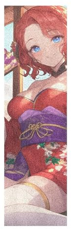 WDdZzyy Japanisches Anime Beauty Skateboard-Griffband, reißfestes Griffband für Roller, Deck, 83 x 22,9 cm, repuesto para patineta