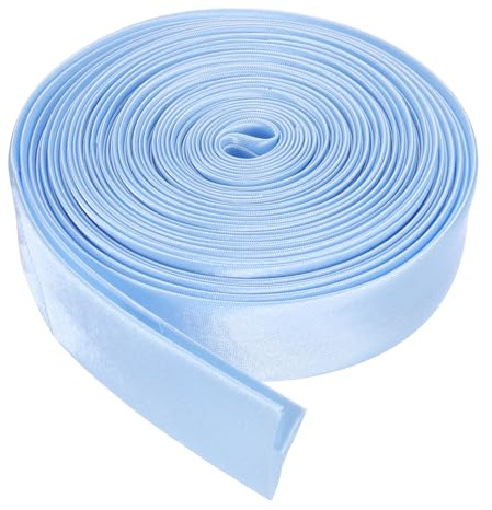 QUARKZMAN Doppelt Gefaltetes Schrägband Zum Nähen 4/5 Zoll x 5.5 Yards Satin Vorgefaltetes Kontinuierliches Einfassband Zum Säumen Quilten Säumen Binden DIY Basteln Hellblau