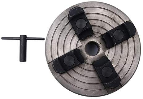 Mandrino A 4 Griffe Ad Azione Singola Per Tornio Legno Professionale Da 6, Si Adatta A Mandrino 1-8TPI Per Hobbisti Che Torniano Ciotole Quadrate, Portapenne Eccentrici, Tazze Irregolari