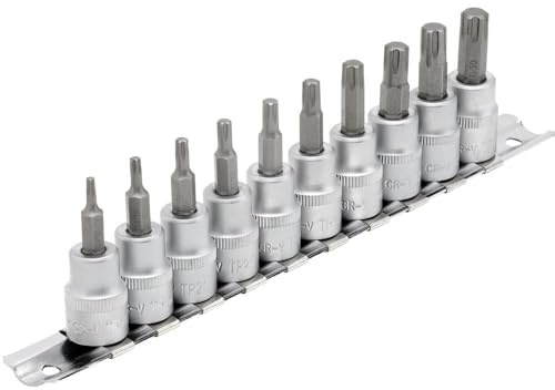 Draper 10 Piece 3/8 Drive Torx Plus Socket Bit Set 55mm