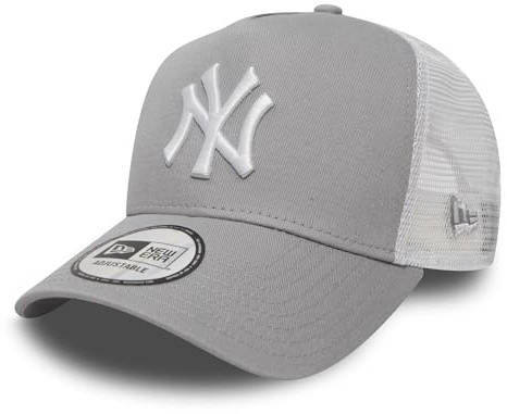 New Era Gorra Clean Twotone Yankees TruckerEra Mujer/Hombre - de Baseball Malla Beisbol Snapback, con Visera Verano/Invierno Primavera Verano Otoño Invierno - Talla única Gris