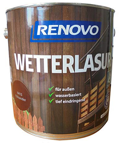 Renovo 4Ltr, Wetterlasur 8415 Palisander, Wasserbasiert, für Außen