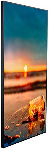 Ecowelle Infrarotheizung mit Bild | 600 Watt | 60x120 cm | Infrarot Heizung| | Made in Germany| d 121 Driftflasche am Strand