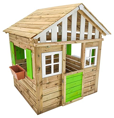 MASGAMES | Holzhaus Lollipop XL | Höhe 164 cm | Behandeltes Holz | Grün