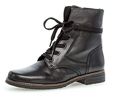 Gabor Bottines à lacets pour femme - Semelle intérieure interchangeable - Best Fitting., Noir , 37.5 EU