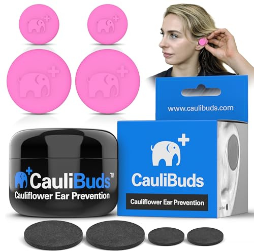 CauliBuds Kohlblumenohrpräventionsset, Magnetsystem zur Behandlung und Vorbeugung von Blumenkohl-Ohren, Pink