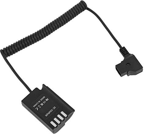Akozon D Tap zu DMW DCC17 Dummy Akku Spiralkabel DMW BLK22 Akku Adapter für Lumix S5 S5K S5GK GH5II GH6 G9 Digitalkamera