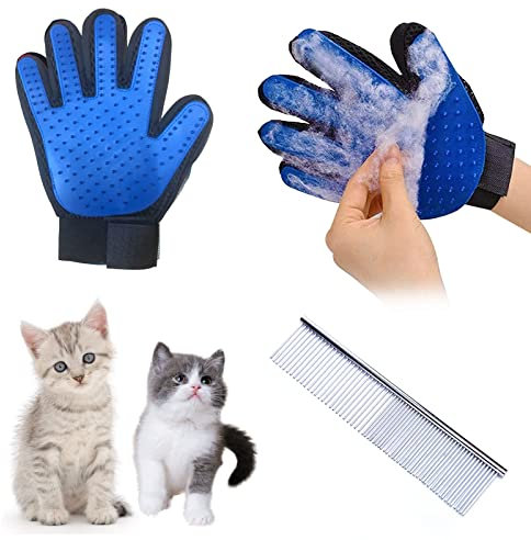 Katzenhandschuh,Fellpflege Handschuh Katze,Doppelseitige Haustier Handschuh Bürste,KatzenbüRste,Katzenbürste Kurzhaar,Tierhaarbürste,HundebüRste Langhaar,Katzen Bürste,Katzenbürste Langhaar,2pcs
