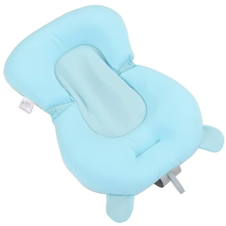 Baby-Badewannen-Sitzkissen, Schwimmender, Sicherer Badewannensitz, Faltbar, Verstellbar, für Neugeborene (Blauer bär)
