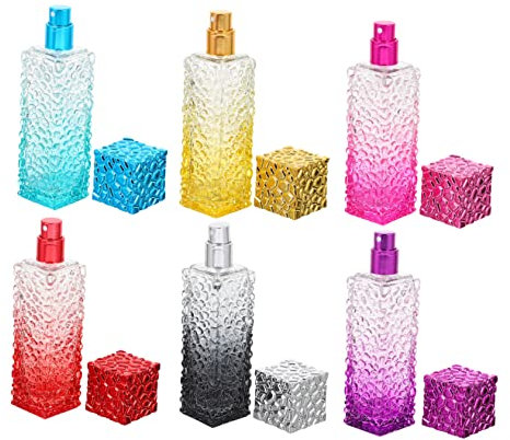 minkissy 6pezzi Bottiglia Di Profumo Ricaricabile in Vetro Bottiglia Spray Vuota Da Dispenser Per Profumo Per Fragranze Lozione Tonificante Olio Essenziale