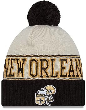 New Era New Orleans Saints NFL 2023 Sideline Historic Knit Beanie OTC Gray Black - One-Size