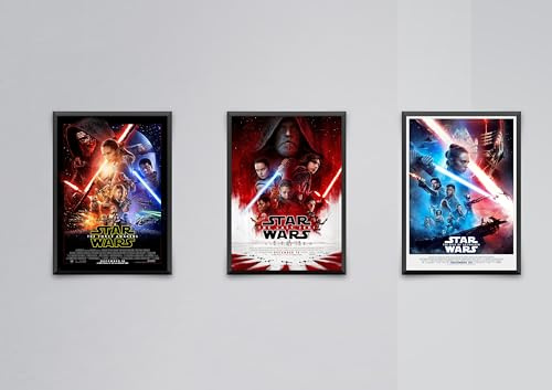 „Generic“ Star Wars-Trilogie-Poster-Set, Star Wars: Das Erwachen der Macht, Die letzten Jedi, Der Aufstieg Skywalkers, Poster/Druck/Bild, glänzendes Fotopapier, A4-Set