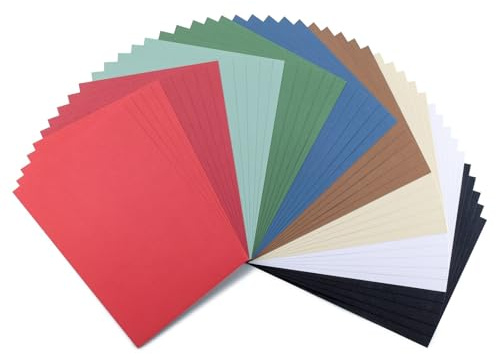 Florence Tonkarton Weihnachten A4-45 St. mit Leinen Struktur 250 g - Scrapbooking Bedarf und Bastelpapier für Kartenbasteln, Scrapbooking und Journaling - Reißfest Buntpapier