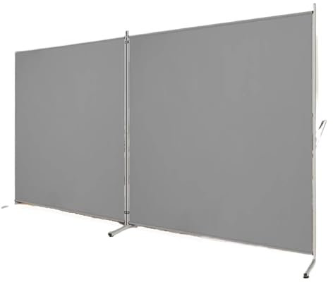 YXINAER Seitenmarkise Ausziehbar Raumteiler Faltbare Trennwände in Schlafzimmern Wandtrennwände 2 große Raumteiler und Sichtschutzwände for Arbeitszimmer(Grey)