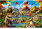 Jigsaw Puzzles 100 Pieces for Kids Jigsaw Puzzles for Kids 100 Piece Puzzle Educational Learning Toys for 5 6 7 8 9 Girls and Boys-Dinosaurs World