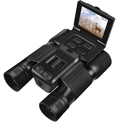 Fotocamera Binocolo Digitale con Display LCD da 2,4 Pollici, Zoom Digitale 12x32 8X Videoregistratore da 5 MP Fotocamera Digitale Telescopio per Osservare Uccelli, Partite di