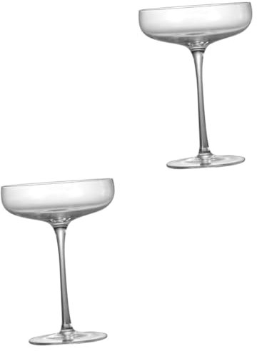 Mikinona 2 Stk Glas Klare Gläser Tassen Vintage Cocktailgläser Margarita-kit Martini Weinkelche Coupé-gläser- Wein Mit Große Margarita-gläser Weingläser Coupé-brille Flöten