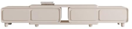 Banc TV Meuble TV rétractable Blanc, 4 pièces, Meuble à tiroirs, Simple et Moderne, for Salon, Maison Meuble TV
