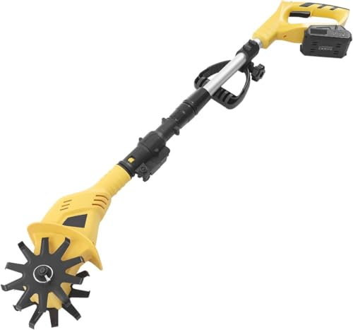 GAYAYAS Motozappa Rotativa da Giardino Senza Fili da 20 V - Motozappa Elettrica Potente per Prato, profondità di Lavoro di 10 cm, Motozappa Solo, per Giardino, Orti