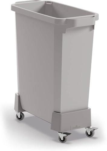 Durable Durabin 60 L Rullvagn, för Avfallsbehållare, grafit, 334037 | Transportunderlägg med 4 hjul, 2 bromsar, lastkapacitet 80 kg, kopplingsbar för upp till 4 vagnar, Made in Poland