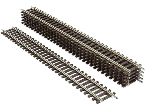 Modello Evemodel Spur H0 1:87 Codice 100 Binario diritto da 19 pollici in rame nichel con connettori per paesaggio (confezione da 6)