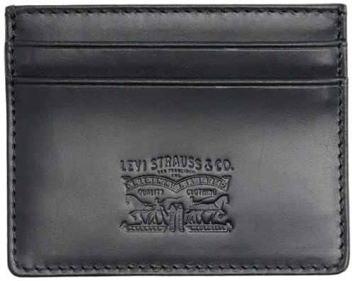 Levi's Damen Leather Card Case Wallet, Caviar, Einheitsgröße