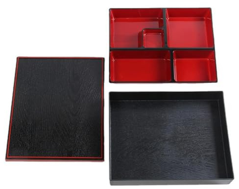 Sharplace 2x Boîte à Bento Japonaise/boîte à Bento pour Déjeuner, Plateau de Service de Collations, Plateau à Sushi Japonais, Boîte à Bento Traditionnelle pour