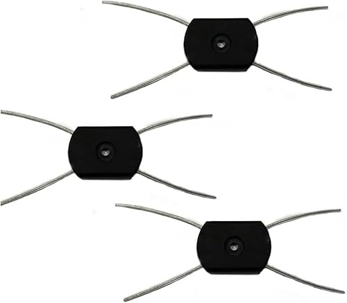 3 testine di ricambio per tagliabordi, colore nero, universali, per tagliare le erbacce, filo di acciaio, ricambio per filo metallico, parti e accessori