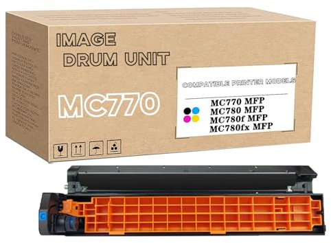 BVTRYU MC770 Compatible for OKI 45395712 45395711 45395710 45395709 Image Drum Unit Replacement, Work with MC770 MC780 MC780f MC780fx MFP Printer High Yield 30,000 Pages Cyan