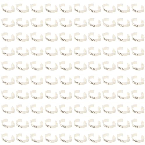 TOYANDONA 100pezzi Anelli per Zampe di Pollo Misura Numerati per Marcatura Pollame in Uso Domestico Forniture per Pollame
