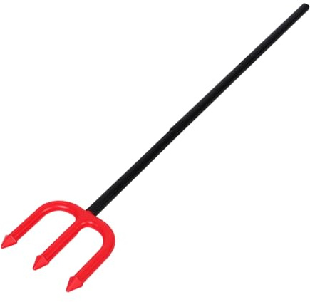 BESTonZON Devil Cosplay Pitch Fork Lightweight Detachable Demon Prop for Halloween for Masquerade and Fancy Dress Parties Smooth Handle for Easy Carrying