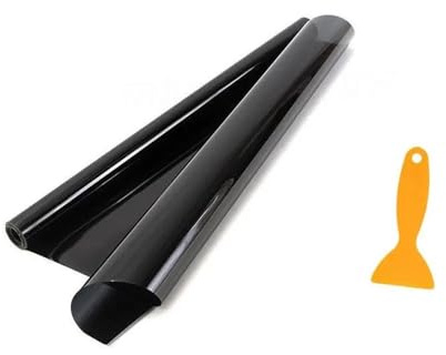 TöNungsfolie Auto 100x50cm 5% VLT Autofenstertönung Professionelle dunkle Rauchschwarzfolie Ungeschnitten
