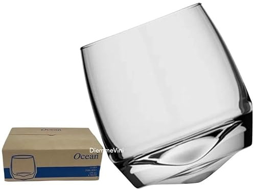 Generico Bicchieri da Rum e Whisky Cuba Rock, Cristallo Trasparente, 270 ml, Set da 6 Pezzi