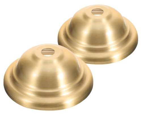 IMUSINICE Messing Kronleuchter Baldachin Deckenrosette Lampe Große Montageplatte im Vintage British Hutstil Goldfarben 2 Stück für Wohn und Esszimmer
