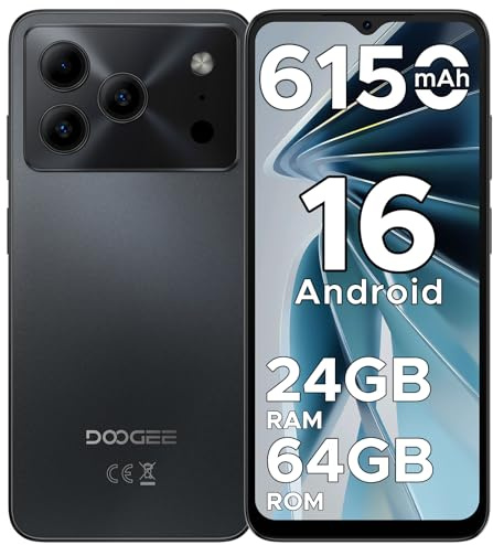 DOOGEESmart Note56 Android 16 Telefono Movil Libres, 6150mAh 24GB+ 64GB/2TB Smartphone, Octa Core Telefonos Moviles HD+ 6,56, Cámara 8MP Teléfono Móvil, Gemini AI/Dual SIM/Face ID/GPS/OTG/Widevine L1