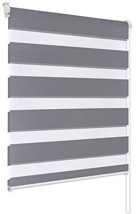 Rapid Teck Doppelrollo Klemmfix ohne Bohren in Weiß - 50cm x 150cm - Duo Rollo für Fenster ohne Bohren - Fensterrollo innen ohne Bohren - Doppelrollo ohne Bohren inkl. Zubehör