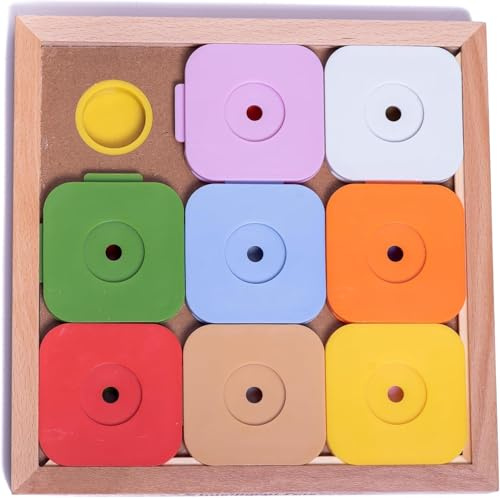 My Intelligent Dogs Jouet Chien Occupation Sudoku – Jouet Interactif Chien pour Entraînement Mental - Jeu Intelligence, Jouets pour Chiens Stimule Le Cerveau et Réduit l’Ennui - Medium Rainbow