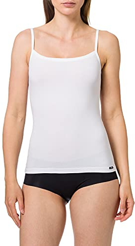 Skiny Damen Skiny Damen Cotton Essentials Spaghettishirt, Weiß, 40 EU