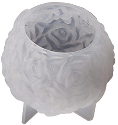 Stampo in silicone per candele fai da te fiore a forma di palla di rosa stampo per candele profumate fatto a mano gesso resina sapone stampo artigianale stampi in silicone per candele fiore