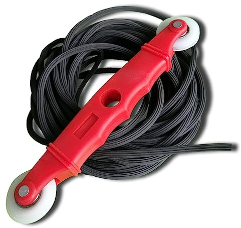 Retenedor de Pantalla Splinel y Rodillo Estriado PVC de tira de sellado de la ventana para Instalación de Ventana de Puerta (Negro-diámetro 4.5mm, largo-5m)