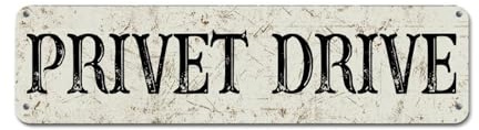Vintage Metal Tin Signs Privet Drive Street Signs Retro Road Signs Wall Art Man Cave Decorative Metal Signs Aluminum Signs 3x12in