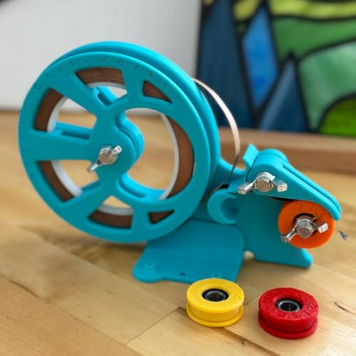 Driftless Glassworks Mini Tabletop Foiler for Stained Glass Projects, Dispenses and Crimps Foil