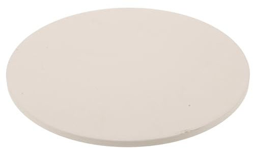 PartyKindom Teglia per Pizza Rotonda in Cordierite 280X10Mm Pietra da Forno Resistente ad Alta Temperatura Superficie Liscia Facile da Pulire Manico Spazzola Integrato Adatta per Forno e