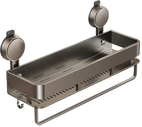Mensola da bagno con, scaffale da parete per articoli da toeletta, materiale in alluminio senza installazione di forature, mensola per lavello per casa, cucina, camera da, spogliatoio