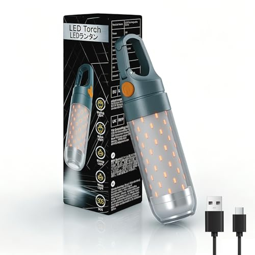 LUTW Camping Light, Super Bright LED Torch Rechargeable, Blue, 1 Pack | 5 Lighting Modes Camping Lantern Battery Powered, Portable Hanging Tent Lights for Camping, Hiking, Fishing, Emergency