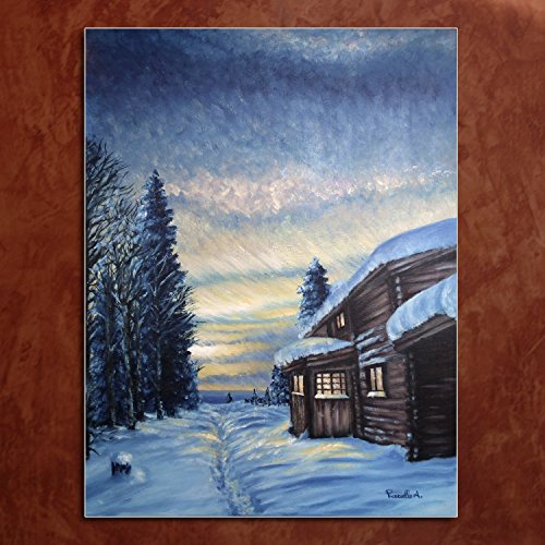 Dipinto ad olio su tela 50x70 - Colori d'Inverno - Opera originale dipinta a mano - quadro