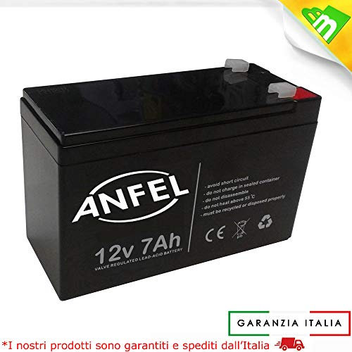 BATTERIA AL PIOMBO RICARICABILE 12V 7AH 20hr Per allarmi antifurti ups lampade di emergenza giocattoli peg perego 7,2Ah 7,5Ah