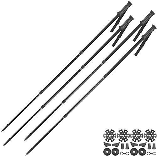 Speeron Teleskop-Wanderstöcke: 2er-Set Wander-, Trekking- & Walking-Stöcke mit Anti-Shock-Federung (Nordic Walking Stöcke mit Federung, Alpenstock, Antishock)