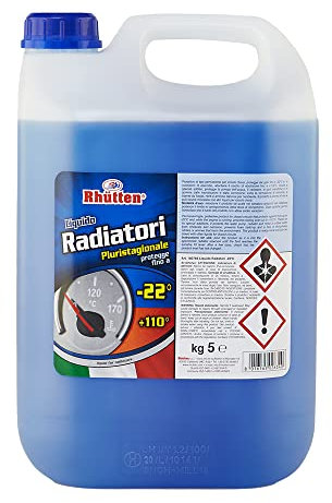 Liquido Radiatori -22°C, Liquido Permanente Tradizionale Blu a Base Glicolica, 5Kg